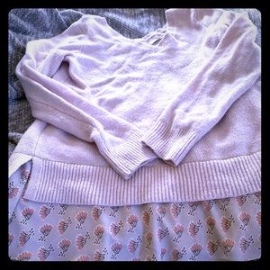 Loft Mixed Media Sweater Size S